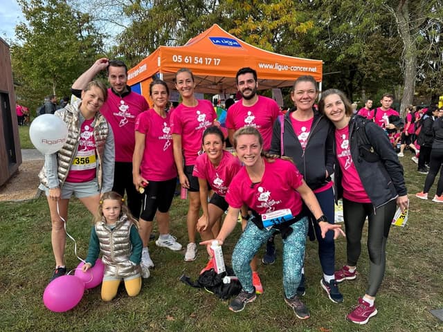 Les coureurs du GRADeS Occitanie pour Octobre Rose