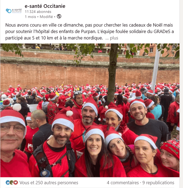 La course Corrida de Noel pour l'hopital des enfants de Purpan